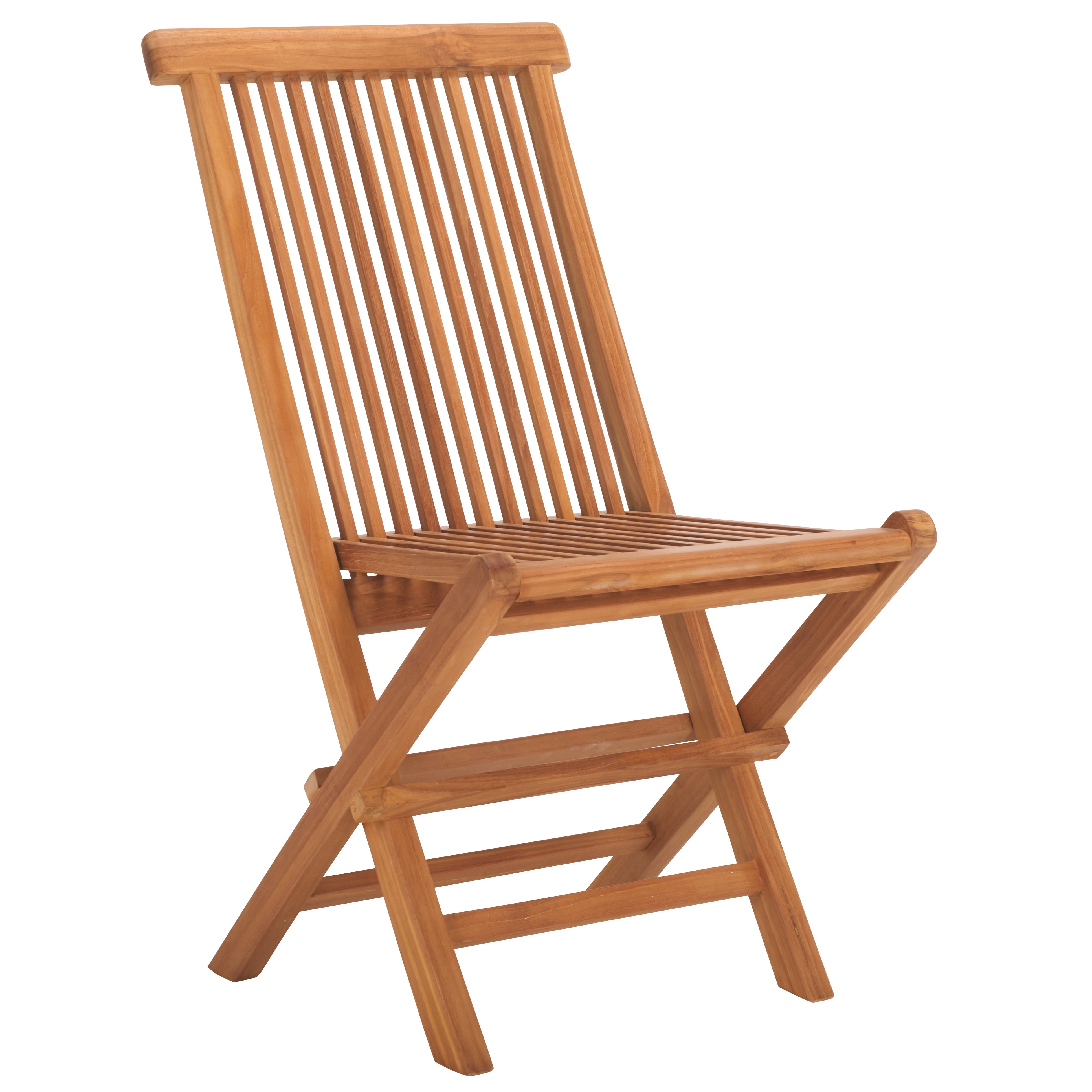 Safavieh Holly Outdoor Teak Wood Folding Chair - Set of 2, Natural