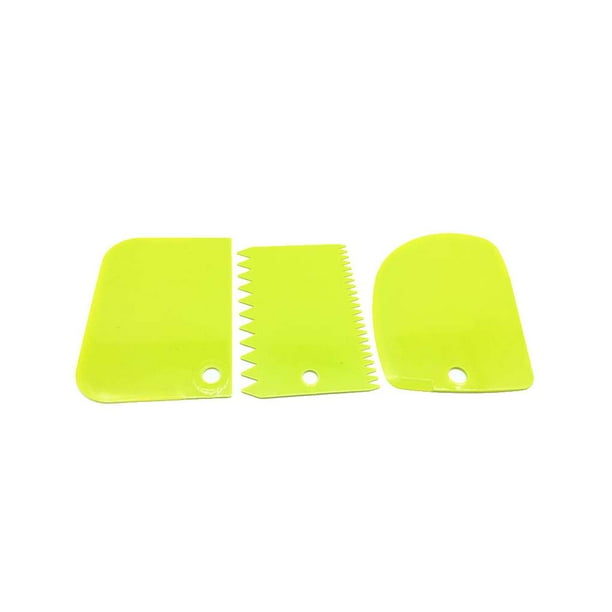 Bearachild Espátula para hornear de 3 piezas, cocina, postre, bricolaje, crema para pasteles, decoración de pasteles más suave, lavable, reutilizable, Herramientas y accesorios para hornear Verde Bearachild JJ15908-05