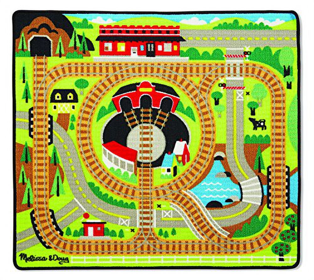 Melissa & Doug Around the Rails Train Rug