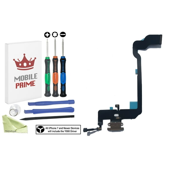 MobilePrime Gold Charging Charger Port Complete Professional Repair Kit Compatible with Tools for i-Phone XS A1920, A2097, A2098, A2100