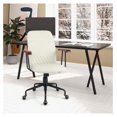 Velvet Office Chair, Upholstered Home Leisure Chair with Rubber Wood