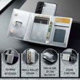 thumbnail image 3 of Nalacover Zipper Wallet Case for Samsung Galaxy S22 Plus with Card Slots Holder Magnetic Kickstand, 2 in 1 Design Luxury Shining PU Leather Shockproof Anti-Scratch Cover for Galaxy S22 Plus,Silver, 3 of 11