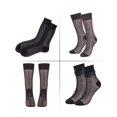thumbnail image 3 of 1-5 Pairs Mens Silk Socks Sheer Dress Socks Ultra Thin Nylon Business Sox Summer Cool Crew Socks (black)1 Pair, 3 of 5
