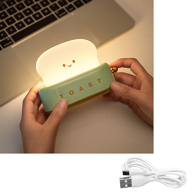 1 luz de noche verde para niños, lámpara de noche de silicona, recargable por USB, ajuste de brillo con un clic y se puede programar, luz de noche para niños, cumpleaños y Navidad.