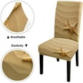 thumbnail image 4 of Elastic Chair Cover Set of 6 Outdoor Chair Covers for Dining Chairs Beach Background Slipcover Chairs Covers for Kitchen Living Room Restaurant, 4 of 5
