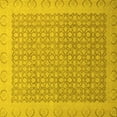thumbnail image 1 of Ahgly Company Machine Washable Indoor Square Oriental Yellow Traditional Area Rugs, 4' Square, 1 of 4