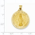 thumbnail image 3 of 14k Polished and Satin Miraculous Medal Pendant, 3 of 3