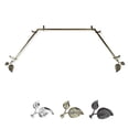 thumbnail image 2 of Domovina Plush 13/16" Bay Window Single Curtain Rod-Color:Antique Brass, 2 of 2