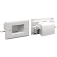 thumbnail image 1 of Placa de Cable de Pared Datacomm 45-0008-WH Bajo Voltaje Empotrada Blanco, 1 of 2
