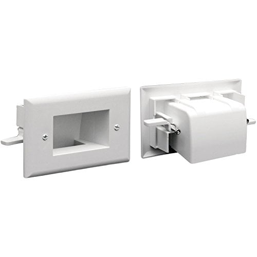 Placa de Cable de Pared Datacomm 45-0008-WH Bajo Voltaje Empotrada Blanco