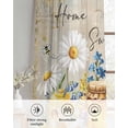 thumbnail image 6 of Daisy Spring Floral Sheer Curtains 63 Inch Length 2 Panels Set for Living Room/Bedroom, Farmhouse Botanical Bees Elegant Kitchen Curtains Grommet Semi-Sheer Curtains Window Treatments 42"x63"x2, 6 of 7