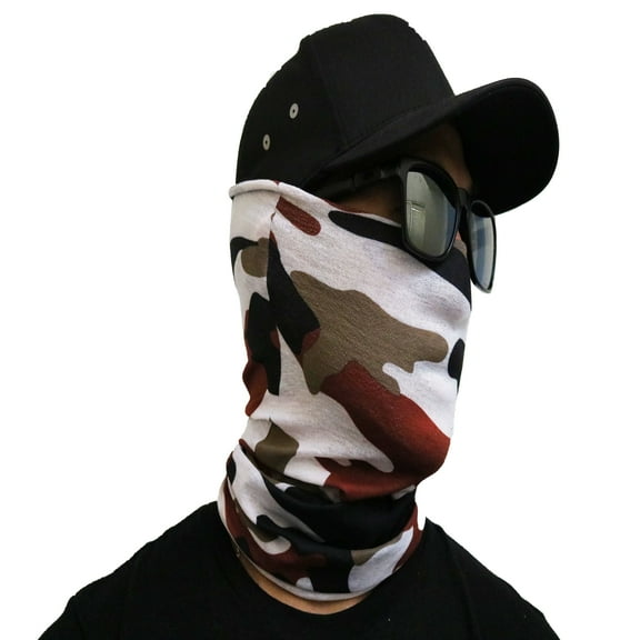 Tactical Camouflage Face Mask Neck Gaiter Bandana Seamless Multifunctional Unisex Headwrap Balaclava for him her