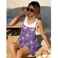 thumbnail image 5 of Ekouaer Summer Rompers for Women Floral Beach Sleeveless Shorts Overalls Boho Outfits 2026 Jumpsuit With Pockets, 5 of 6