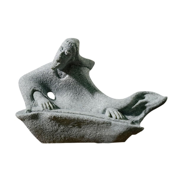 Estatua de estatuilla tradicional china de simulación para decoración del hogar y la oficina. Viejo con cítara