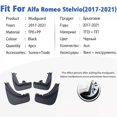 thumbnail image 2 of Exquisite Mudguard For Alfa Romeo Stelvio 2017-2021 Front Rear 4pcs Mudflaps Mudguards Car Accessories Auto Styline Splash Guard Fender, 2 of 5