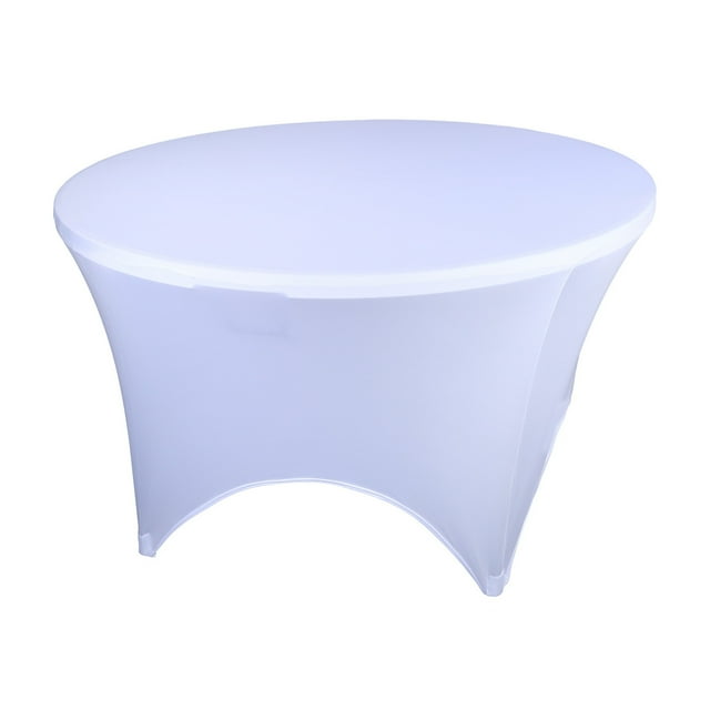 Nappe Ronde Universelle avec Bandes Élastiques d'Angle Sécurisées pour Grandes Tables Circulaires