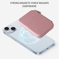 thumbnail image 6 of Zipper Pocket Card Slots RFID Blocking Kickstand Magnetic Back Bag, for Phone Case with Magnetic Suction, Such as for iPhone 12 13 14 15 Series, (Other Phones Come with Magnetic Rings), Rosegold, 6 of 8