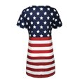 thumbnail image 5 of Vestido casual de manga corta con cuello en V y estampado del día de la independencia para mujer Fridja  bnh480, 5 of 5