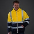 thumbnail image 2 of Seyurigaoka Men Long Sleeve Reflective Strip Hoodie Fashion Hooded Zipper Tops for Daily Casual Wear, 2 of 6