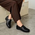 thumbnail image 3 of Mocasines Negros de Cuero Sintético para Mujer DREAM PAIRS, 3 of 8