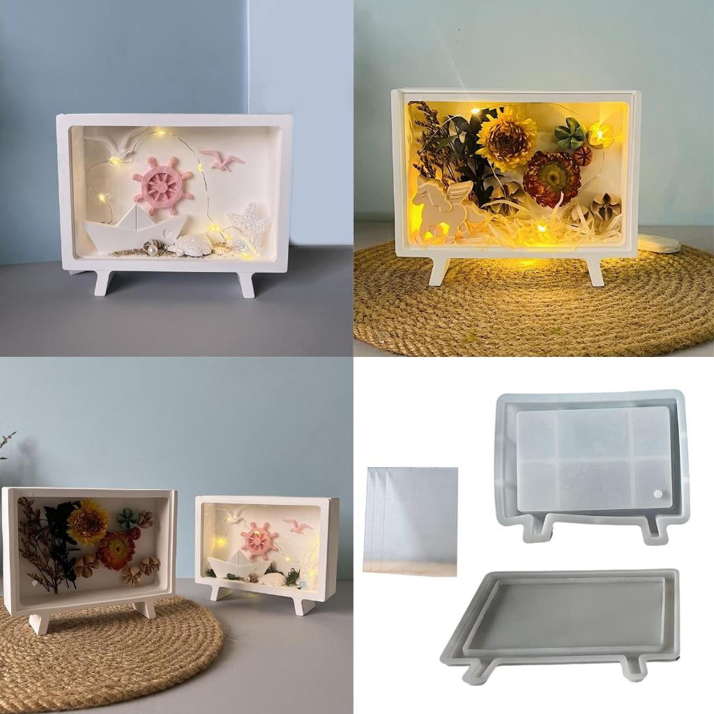 Easy Release Silicone Resin Mold For Decorative Organizers Rectangular Storage Box Mould Creative Art Supplies