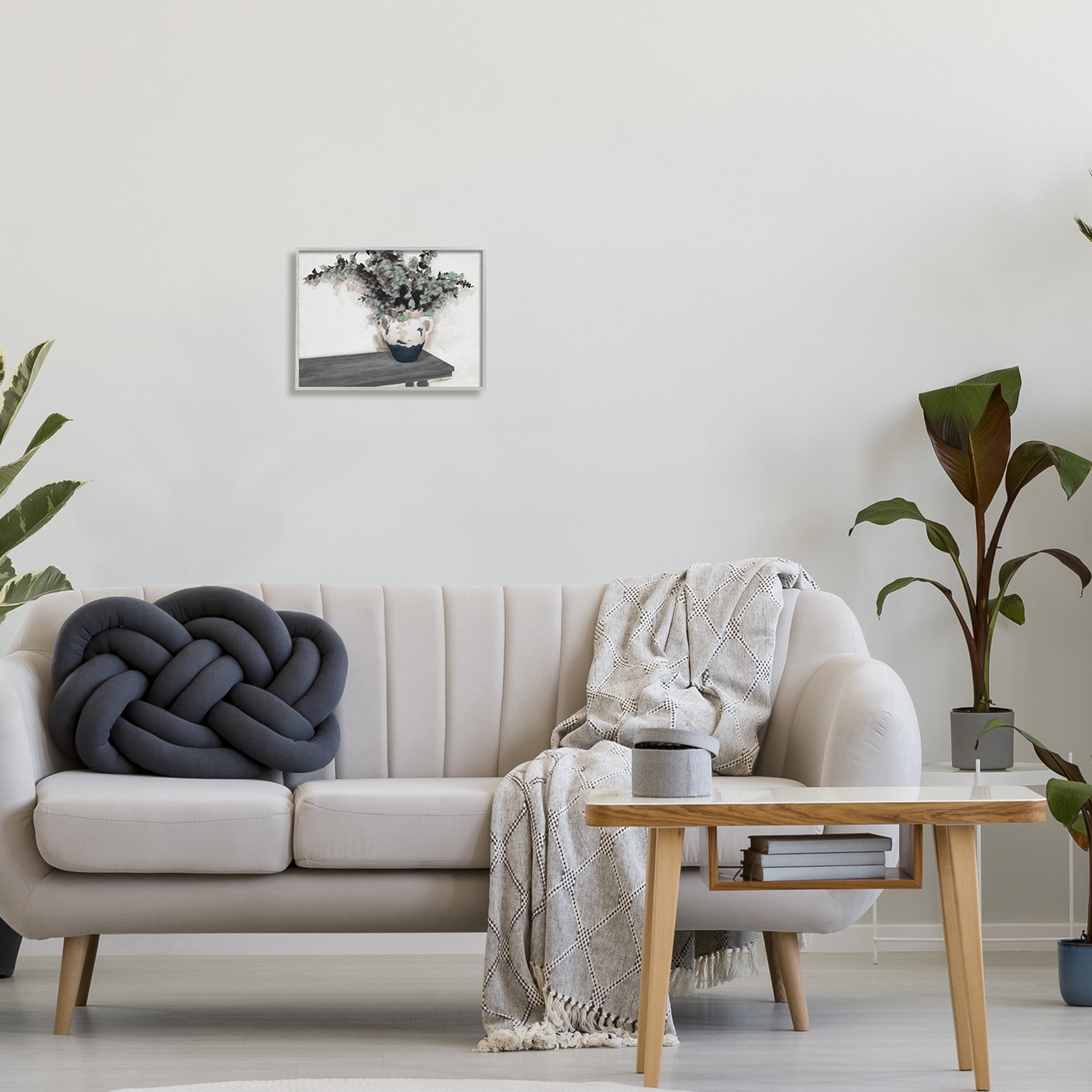 Stupell Industries Eucalyptus Plant Pot Realistic Rustic Botanical Country Painting,14 x 11, Design by Tiffany Hakimipour