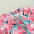 thumbnail image 4 of Kids Girls Rash Guard Swimsuit Romper Zipper Long Sleeve Sun Protection Bathing Suit with Headwear, 4 of 6