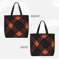 thumbnail image 4 of Single Shoulder Bag Convenience Bag 19.6×15.7×5.9in Light And Weight-Free Main Pocket Large Portable And Single Shoulder Back Argyle Plaid Darksalmon_3, 4 of 7