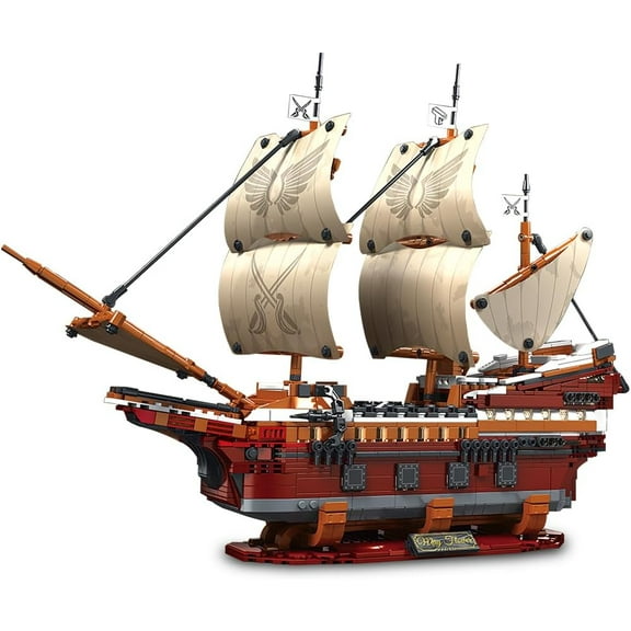 Honchoes Sailboat Building Set with LED Compatible with Lego Ship Model Toy for Adults 2284 Pcs