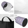 thumbnail image 2 of Sikiie Swan With Stars Print Round Dirty Clothes Basket, Waterproof Standing Foldable Storage Basket, for Laundry Room, Bedroom, Bathroom Storage-Medium, 2 of 6