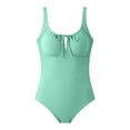 thumbnail image 7 of BSDJILFG Push Up Swimsuits for Women Backless Cutout Swimwear Ribbed Knit Ruched Bodysuit Bathing Suit, 7 of 7