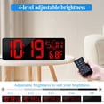 thumbnail image 4 of Reloj de pared CYMHCHL, LED digital grande de 17,2 pulgadas con mando a distancia, 4 of 7