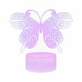 thumbnail image 2 of Vikakiooze Butterfly LED Night Light Colorful 16 Colors Remote Control 3D Desk Lamp Gift, 2 of 2
