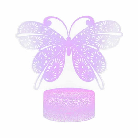 

Butterfly LED Night Light Colorful 16 Colors Remote Control 3D Desk Lamp Gift night lights for bedroom