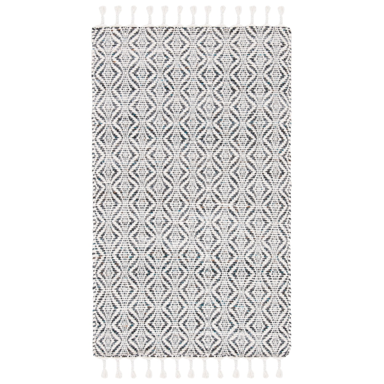 SAFAVIEH Natura Mesa Geometric Striped Area Rug, Charcoal, 6' x 9'