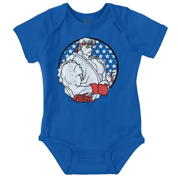 Street Fighter Vintage Video Game Bodysuit Jumper Boys Infant Baby Brisco Brands 12M