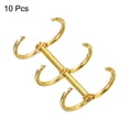 thumbnail image 3 of Unique Bargains 0.63' Dia. 3 Circle Detachable Metal Binder Rings Loose Leaf Rings, Gold Tone 10 Pack, 3 of 6