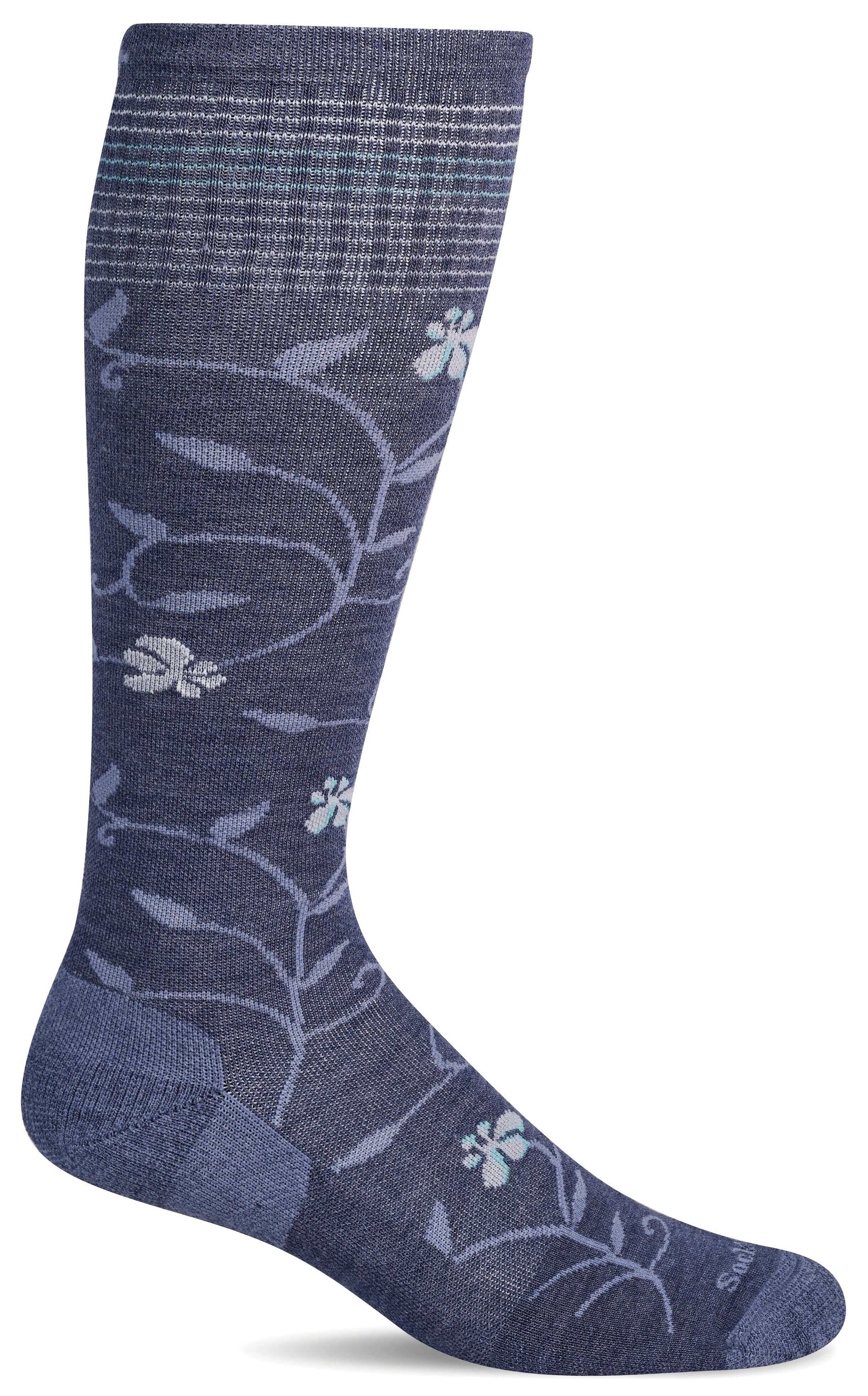 Sockwell Women's Full Sun Moderate Graduated Compression Socks Small/Medium Charcoal