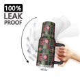thumbnail image 3 of 40oz Pioneer Flower Floral Print Pattern Insulated Tumbler with Handle, BPA-Free Leak Proof Lid and Straws, Double Wall Vacuum, Hot 12h/Cold 34h, 3 of 6