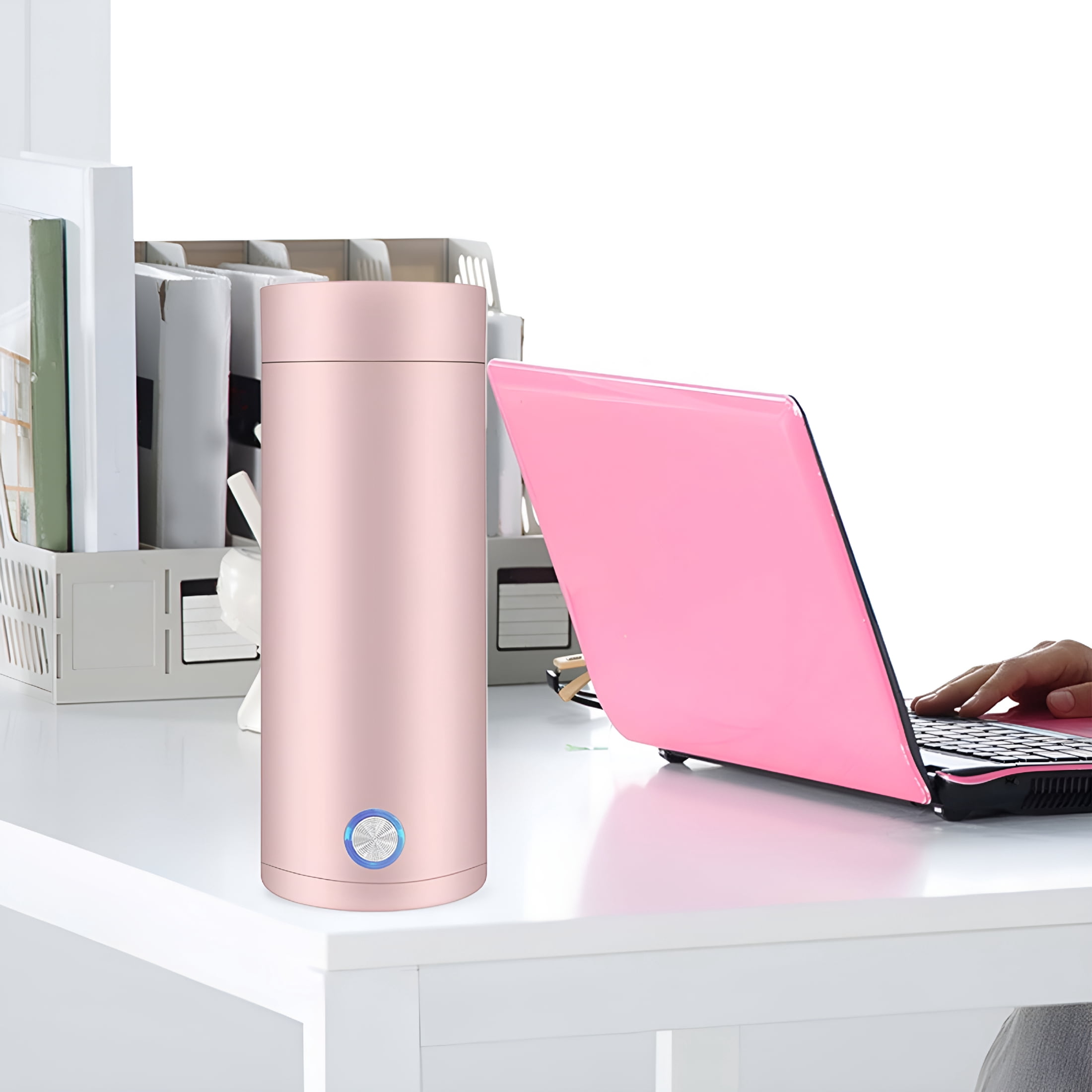 HIBIBUD Travel Electric Kettle for Office,Outdoor Use,Portable Electric Kettle with Auto Shut-Off and Boil Dry Protection Stainless Steel Leakproof Fast Boiling Water