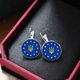 thumbnail image 5 of Pendientes de la bandera nacional ucraniana de moda para mujer con gancho de cristal redondo (2) Tmvgtek Para estrenar, 5 of 8
