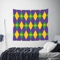 thumbnail image 6 of Balery Mardi Gras Pattern Tapestry 60x51 Inches - Large Wall Hanging Tapestry for Bedroom, Living Room, Dorm Decor - Artistic and Aesthetic Room Decor, 6 of 9