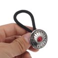 thumbnail image 3 of Unique Bargains Fashion Button Hair Tie for Kids 1 Pc Red Silver Tone Black, 3 of 5