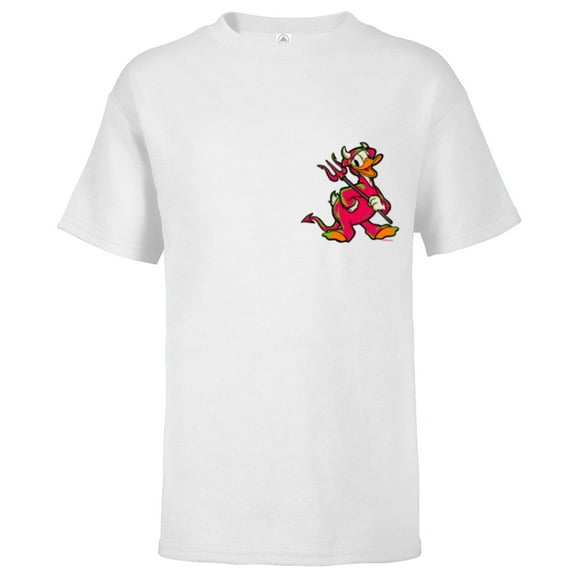 Disney 100 Donald Duck Halloween Classic Devil Costume D100 - Short Sleeve T-Shirt for Kids - Customized-White