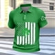 thumbnail image 5 of Ceisia Men's St. Patrick's Day Polo Shirt Collection | Shamrock American Flag Print | Casual Short Sleeve Collared Tops Gift, 5 of 5