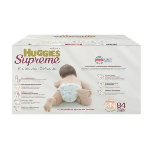Pañales Huggies Supreme® Recién Nacido 84 Pzs Unisex