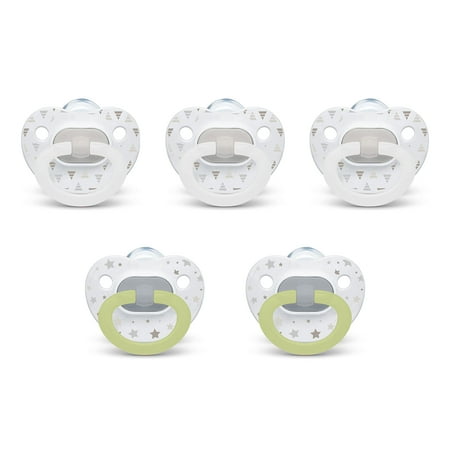 NUK Orthodontic Pacifiers, 6-18 Months, 5 Pack, Timeless Collection, Amazon Exclusive Timeless 6-18 Month (5 Pack)