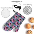 thumbnail image 3 of Pofeuu Hawaii Palms Print Oven Mitts and Pot Holders 4 pcs Set,High Heat Resistant 500 Degree Extra Thicken Long Kitchen Cotton Oven Glove for Cooking, 3 of 6