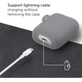 thumbnail image 4 of AirPods Case, IBAOLEA Silicone Protective Shockproof Case Cover Skins with Keychain Compatible with IBAOLEA AirPod 2 and 1, Navy Blue [Front LED Visible] Ash Grey, 4 of 6