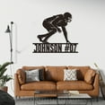 thumbnail image 2 of Custom Football Sign Metal Wall Art, American Football Player Hanging Sign Outdoor Metal, Football Hanging Room Decor Vintage Rustic Decor for Boys Sports Ball Theme Bedroom Nursery Playroom Decor, 2 of 8